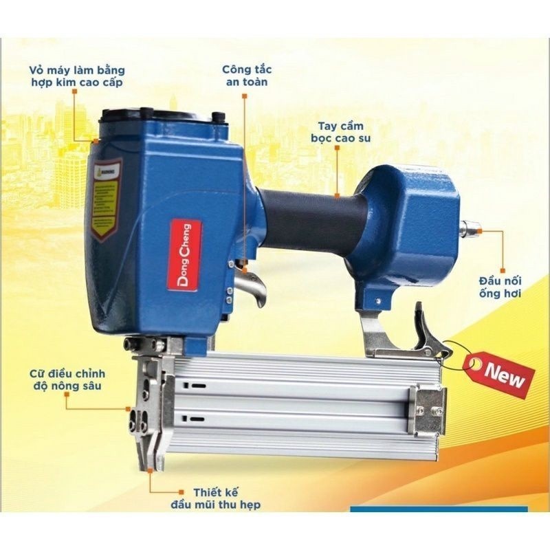 Máy - Súng Bắn Đinh Bê Tông Chạy Khí Hơi Dongcheng D02-ST64C