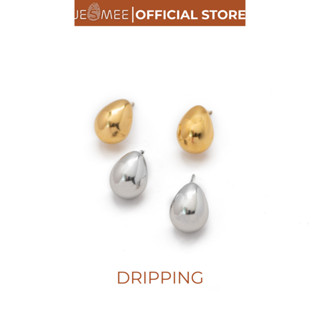 Bông tai nữ thiết kế hình giọt nước Dripping Jesmee mềm mại, sang trọng - E65008