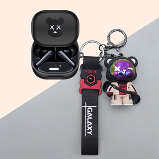 For Anker Soundcore Liberty 4 Pro Case Cartoon Bear Cute Dinosaur Keychain Soundcore Liberty 4 Pro Silicone Soft Case Protective Cover Cartoon Astronaut Pendant