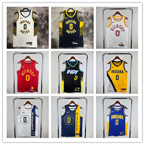 [Hot pressed] Indiana Pacers No.0 Áo bóng rổ Haliburton Vest City Edition Jersey Vest