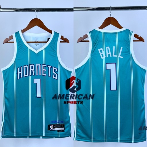 Áo đấu nam Charlotte Hornets LaMelo Ball Blue Basquetebol Jersey