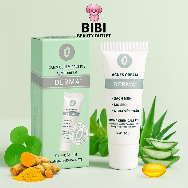 Kem Giảm Mụn Gamma Derma Chemicals Anti Acne Tuýp 10g Sạch Mụn - Mờ Sẹo - Ngừa Thâm
