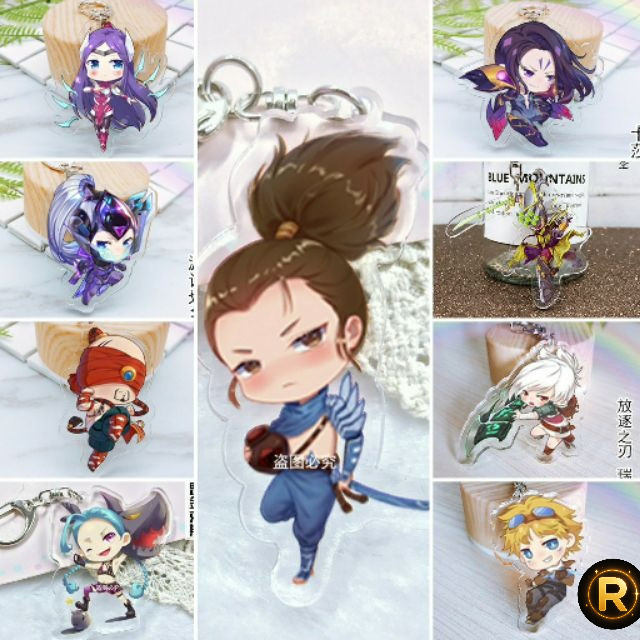 [GIÁ HỦY DIỆT] móc khoá mica acrylic lol liên minh huyền thoại Yasuo riven irelia leesin kaisa jinx 