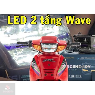  Đèn Pha LED 2 tầng WAVE nhỏ 100 110 đời 1995 => 2005 có demi siêu đẹp  ZHIPAT ko chế cháo DoChoiXeMayShop 