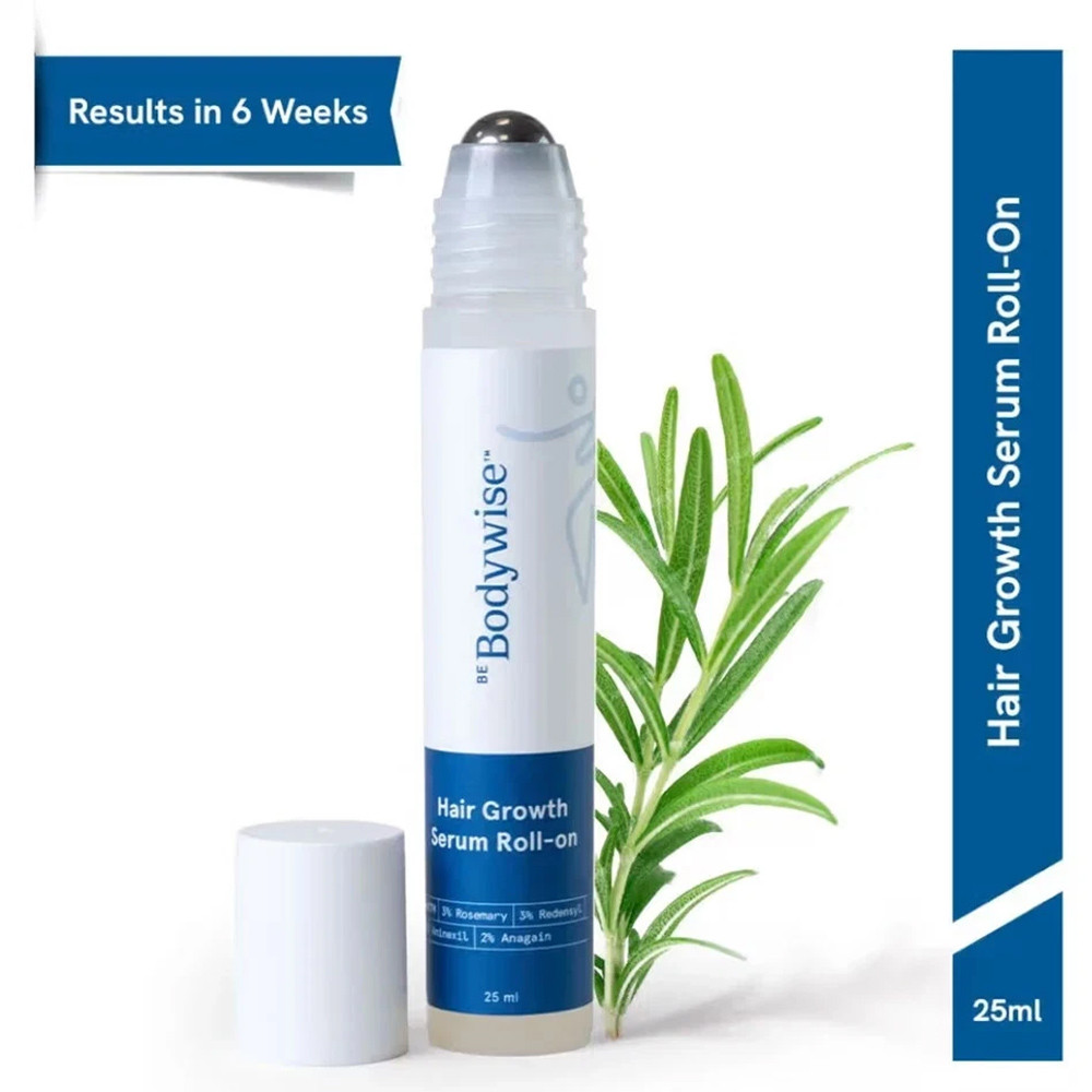 Strengthens Hair Roots Be Bodywise Hair Growth Roll-On Essence Serum-25ml For Women&Men