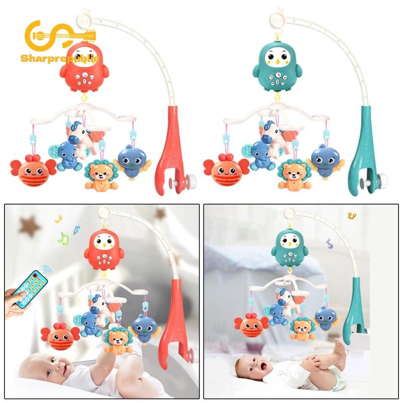 Sharprepublic Cũi Cho Bé Di Động Giường Chuông Bé Lục Lạc Đồ Chơi Cũi Âm Nhạc Di Động Cho Trẻ Mới Bi