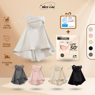 Khẩu trang vải UV Trùm Cổ UNICARE chống nắng, cải tiến che kín cổ vải lụa mềm quai điều chỉnh