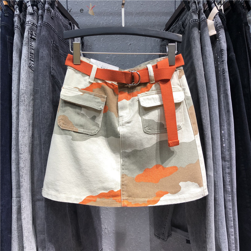 [Eiffelve] Váy denim túi chữ A cá tính, cao cấp, phù hợp mùa hè