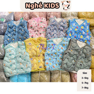 Gile phao cho bé trai bé gái Áo khoác cho bé trần bông mùa đông