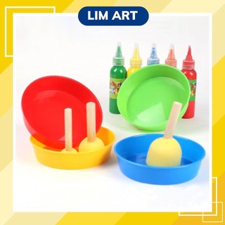 Khay, Tô Đựng Màu Đa Năng 4 Màu, Đường Kính 13cm, Dùng Pha Màu, Chấm Màu, Đựng Hạt, Tiện Lợi LIM ART