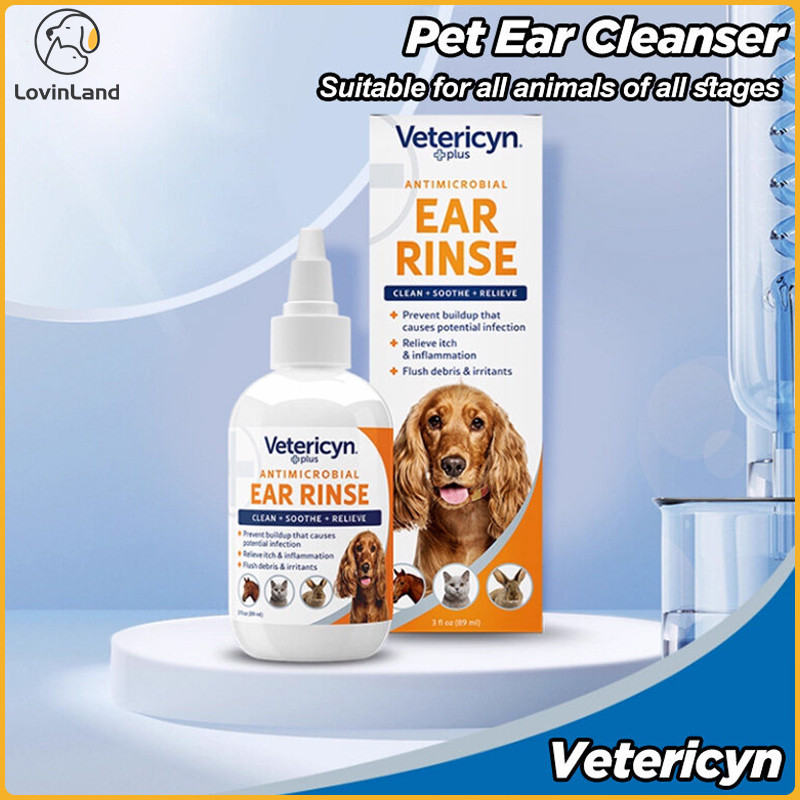 Vetericyn Pet Ear Cleaning Liquid Cat & Dog Ear Cleaning Liquid To Remove Ear Mites Treatment Viêm T