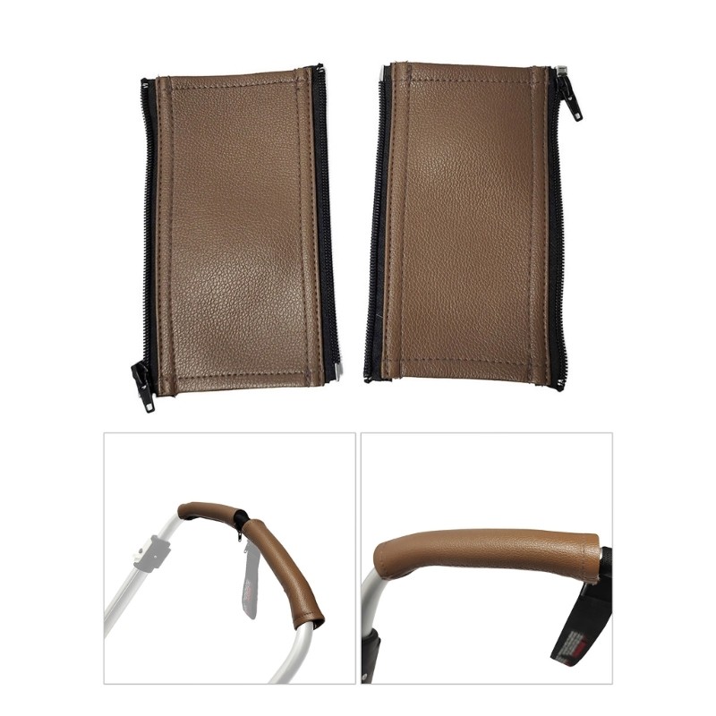 DE Baby Carriage Handle Protector Bao da PU cho chuyên dụng