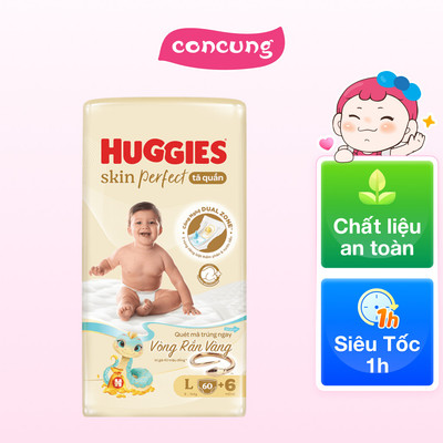 Tã quần Huggies SkinPerfect Pants (L, 9-14kg, 60+6 miếng)  - concung