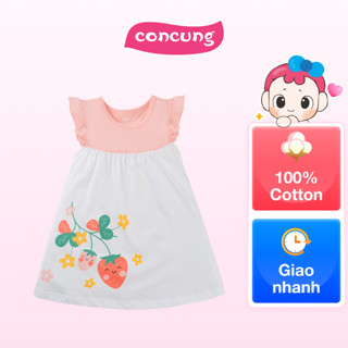 Đầm bé gái Animo Easy TX0425067 (4Y,Hồng-trắng,NN02)