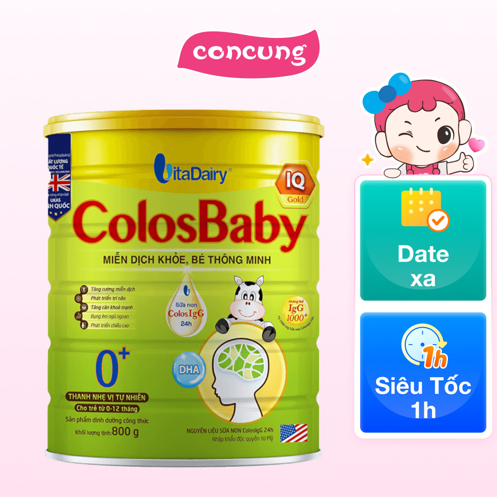 Sữa Colosbaby IQ Gold 0+ 800g (0 - 12 tháng)