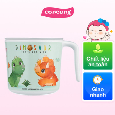 Cốc uống nước có nắp đậy melamine cao cấp Moreware (220ml, 1005, khủng long)