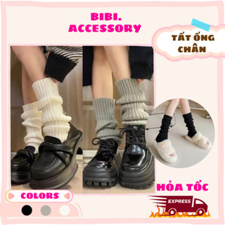 Tất Len Ống Chân Chất Liệu Dệt Kim Cao Cấp Dày Dặn Tất Len Cao Cổ Giữ Ấm Phong Cách Hàn Quốc H034 BiBi.Accessory 