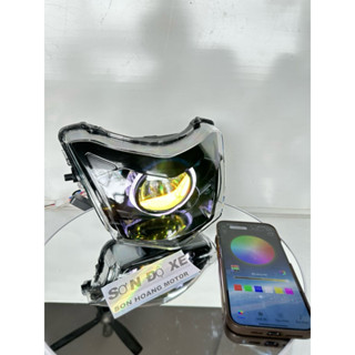  Bi Cầu 60W Đèn LED 2 Tầng Suruma Gắn Wave 50-100-110cc   Bảo hành Đèn LED 24 Tháng   mã 68 