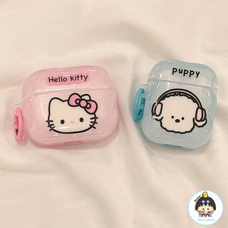 Phim hoạt hình thời trang Hello Kitty Puppy Tai nghe không dây Bluetooth Vỏ silicon cứng Tương thích cho Airpods 1 2 3 4 Pro 2 3 Vỏ tai nghe