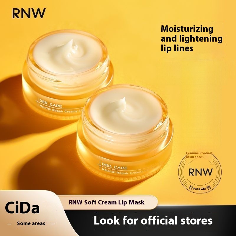 RNW Lip Mask Ruwei Soft Cream Dưỡng ẩm Hydrating Tẩy tế bào chết Làm sáng đường viền môi Làm mềm da 