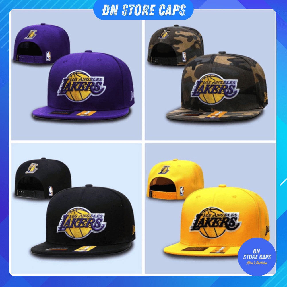 Nón kết SnapBack Lakers, mũ HIPHOP bóng rổ thể thao NBA dành cho nam nữ phong cách Châu Âu - MD217
