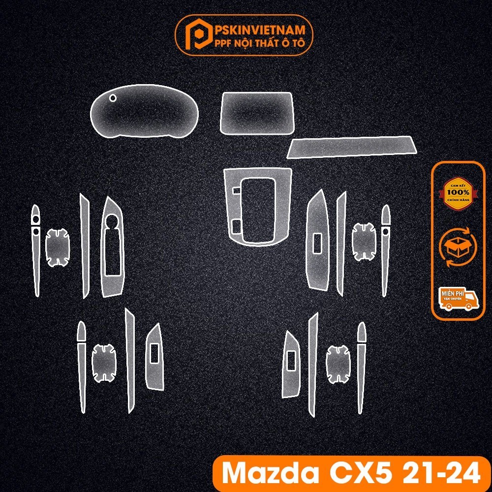 [Mazda CX5 2018-2024]Bộ dán PPF nội thất CX5 2018-2024 (Tặng đầy đủ phụ kiện dán)
