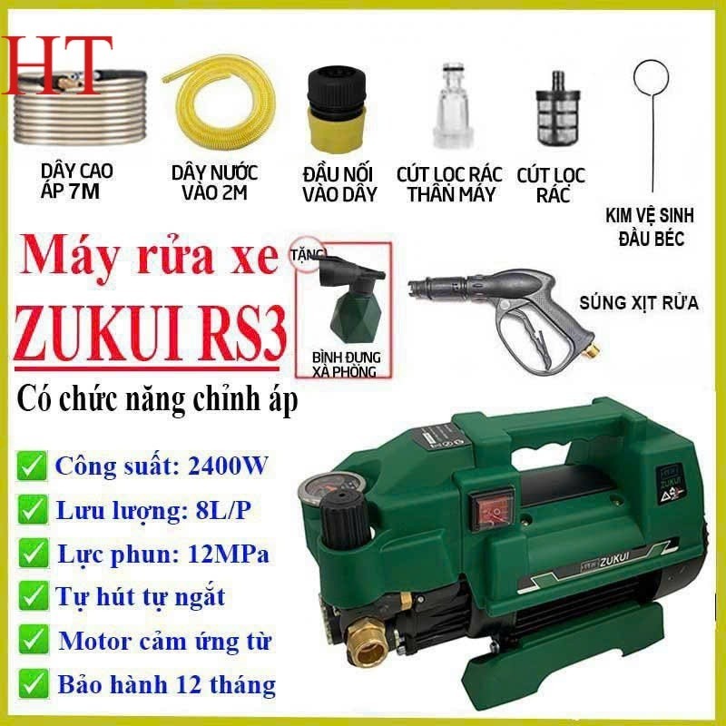 MÁY RỬA XE MINI OSAKA RS3 2400 dây đồng 100% mẫu mới /bảo hành 12 tháng Máy xây dựng HT