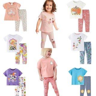 Bộ áo thun tay ngắn in hình mickey / minnie / minnie / hoạt hình dành cho bé gái