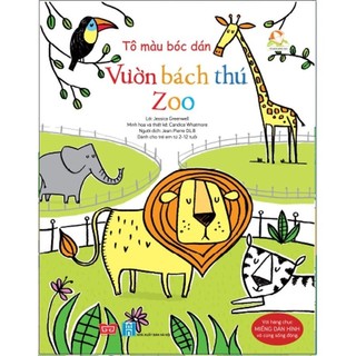 Sách - tô màu bóc dán - vườn bách thú - zoo