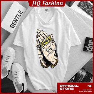 Áo thun unisex bàn tay form rộng vải cotton co dãn 4 chiều, áo phông nam nữ phong cách ulzzang - HQ Fashion