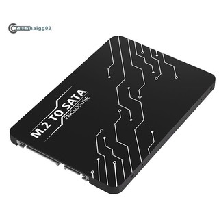 Bộ chuyển đổi M.2 sang vỏ SATA 2.5, Chìa khóa B & M SATA Hợp kim nhôm đen Hỗ trợ 2230 2242 2260 2280