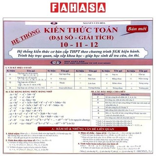 Sách Hệ Thống Kiến Thức Toán Học (Đại Số - Giải Tích) 10-11-12