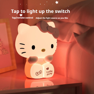 Đèn Sanrio HelloKitty Pat mới, Đèn ngủ bằng silicon, Đầu giường nhẹ, Đèn ngủ sáng tạo cho trẻ em, Đèn bàn dễ thương, Quà tặng sinh nhật
