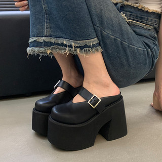 Xăng đan La Mã mũi tròn 11cm Xăng đan Nữ