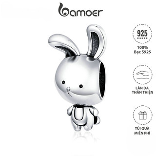 Mặt dây chuyền BAMOER bạc 925 hình thỏ đáng yêu