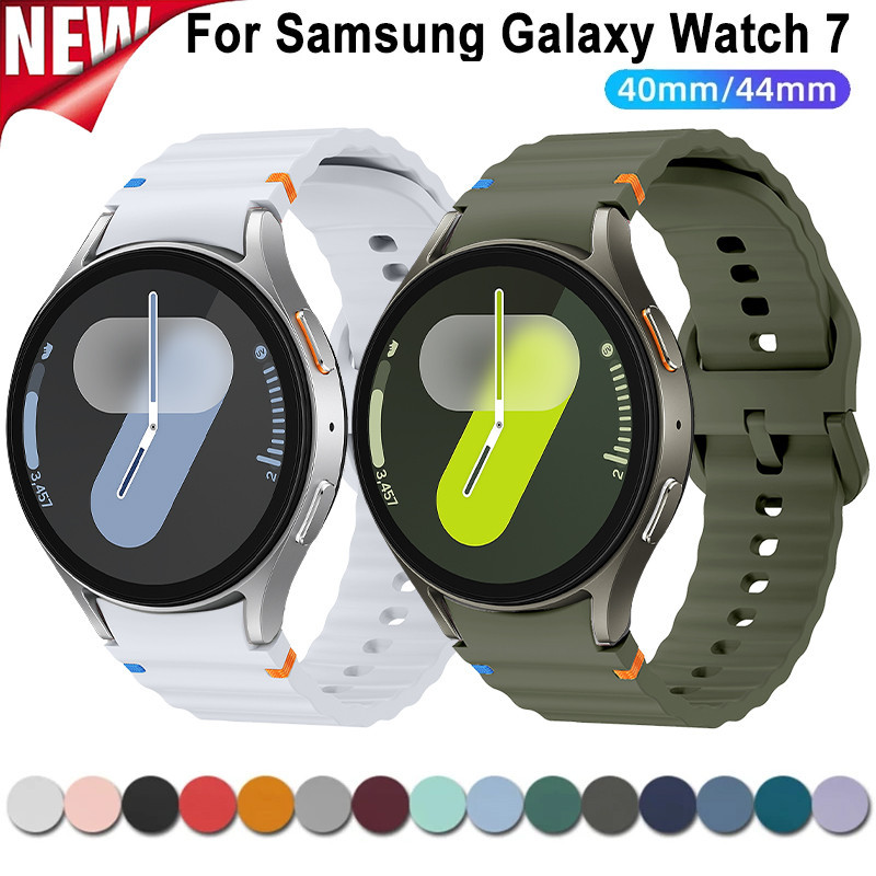  Ban Đầu Dây Silicon Cho Samsung Galaxy Watch 7 6 5 4 44mm 40mm 5Pro 45mm Vòng Tay Cho Galaxy Watch 4 6Class 43mm 47mm Dây Đeo 