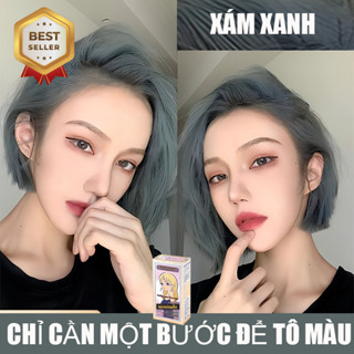 🔹Thuốc nhuộm tóc màu XÁM XANH, thuốc nhuộm tóc không cần tẩy, kem nhuộm tóc tại nhà🔹FENKANG tặng kèm dụng cụ
