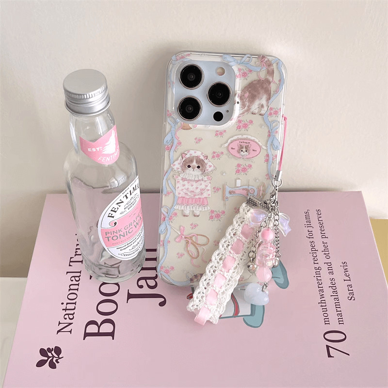 ốp lưng All-inclusive Cute Bowknot Cat For ITEL A80 A70 A50 P65 RS4 infinix Hot 50 Plus 40 30i 30 20
