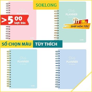 Sổ kế hoạch Klong A5 160 trang Ms 946 Study Planner lò xo kép [Chọn Màu] vở plan Klong VPPKLONG