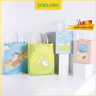 Túi giấy dễ thương hoạt hình đựng quà tặng - Túi đựng quà Sổ KLONG, đồ vật cute
