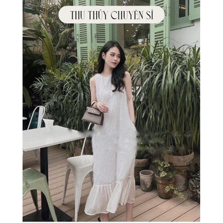 VÁY TƠ LÔNG 2 LỚP MÀU TRẮNG CHO NỮ