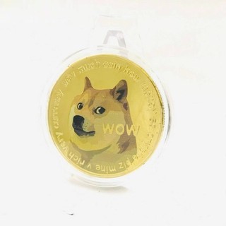 Xu kỷ niệm Dogecoin Vàng, Dùng để sưu tầm, giải trí trang trí bàn sách, làm quà tặng dễ thương ý nghĩa -SP005311