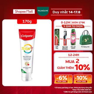 Kem đánh răng Colgate Total giảm chảy máu nướu, bảo vệ toàn diện 12 giờ 170g