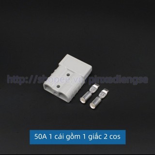 giắc anderson cắm xe máy điện,xe nâng điện,giắc ắc quy 50A chống cháy(bộ 1 giắc 2 cos)