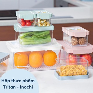 Hộp thực phẩm Tritan chữ nhật Hokkaido - có vỉ ráo nước, nhựa cao cấp an toàn, bảo quản thực phẩm, rau củ quả tươi ngon