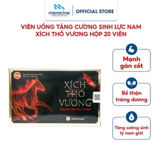 Viên uống tăng cường sinh lực nam Xích Thố Vương bổ thận, tráng dương cải thiện khả năng sinh lý nam hộp 20 viên