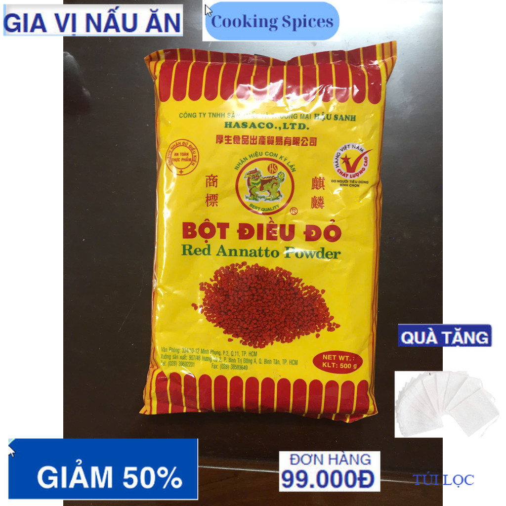 500gr Bột điều đỏ Hậu sanh