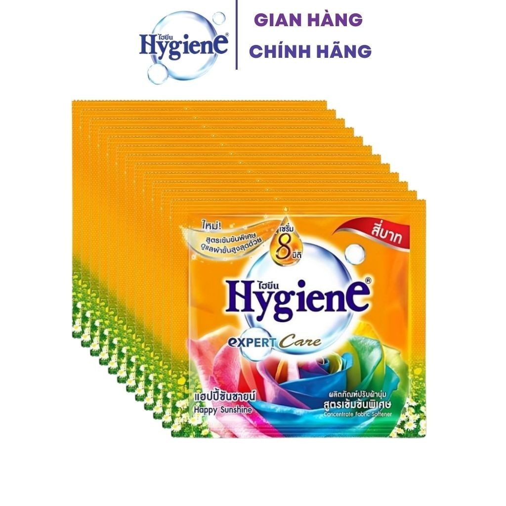 Nước Xả Vải Hygiene Thái Lan, Xả Quần Áo Siêu Đậm Đặc Làm Mềm Vải 20ml/dây , Hương Hoa Hồng @