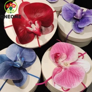 Oneome Bướm Hoa Nhân Tạo, Phong Cách Hàn Quốc Thêu Sò Bướm Nhân Tạo Phong Lan, Thời Trang Handmade 11cm DIY Trang Trí Hoa Phong Lan Trang Trí Giáng Sinh