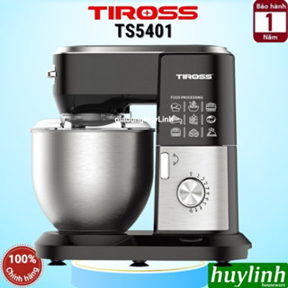 Máy đánh trứng trộn bột để bàn Tiross TS5401 - 6 lít - 1300W - 3 móc đánh